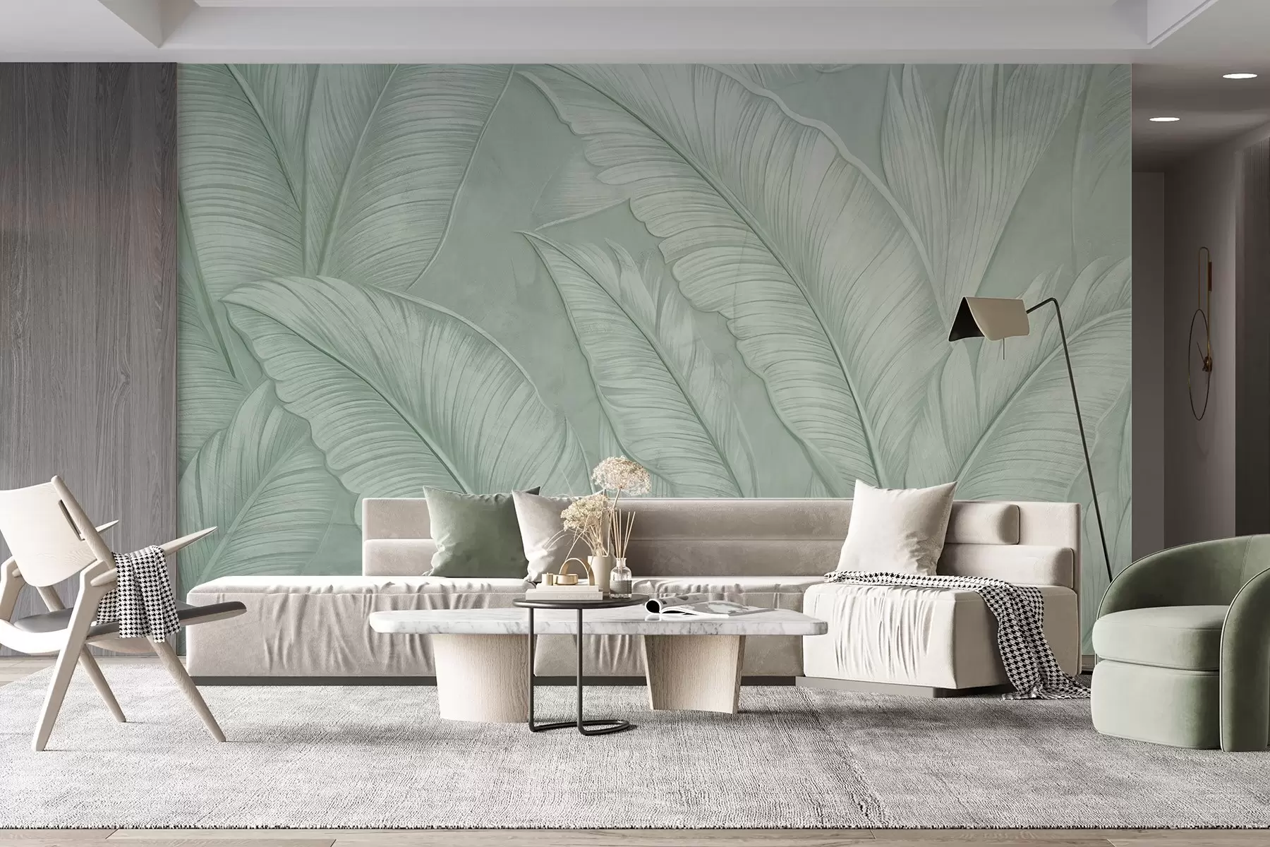 murais de parede Relevo tropical sálvia w08772v1