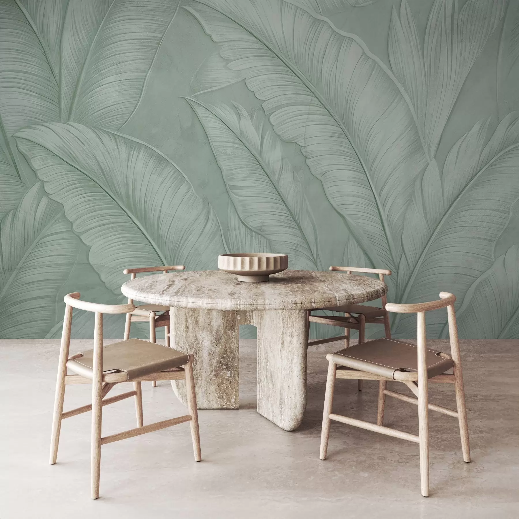 murais de parede Relevo tropical sálvia w08772v1