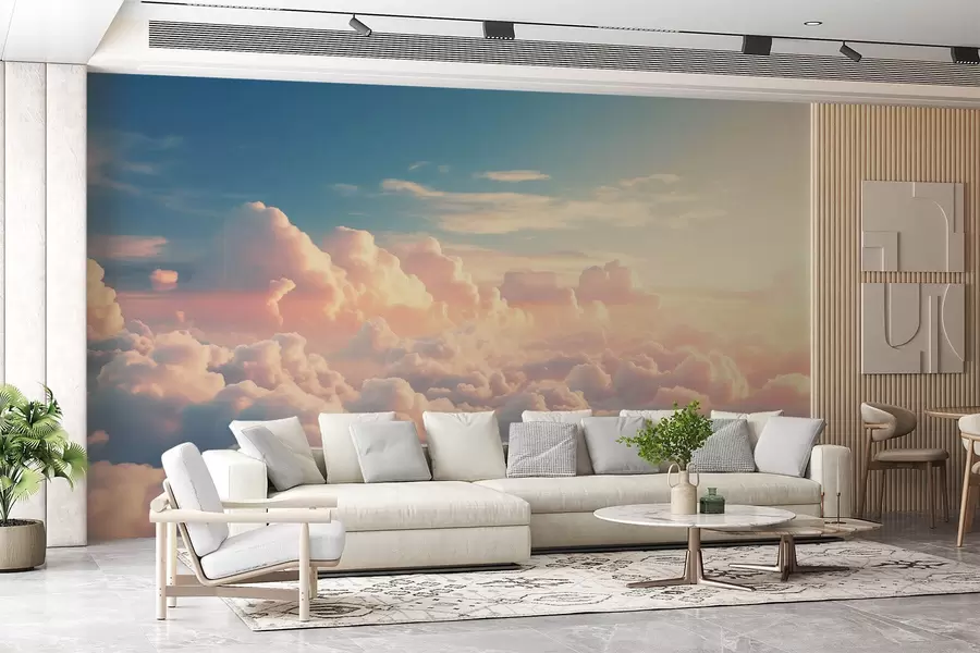 murais de parede Nuvens delicadas no céu w08803