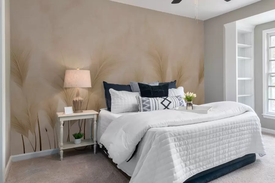 murais de parede Plantas de cana sobre um fundo bege envelhecido w08858