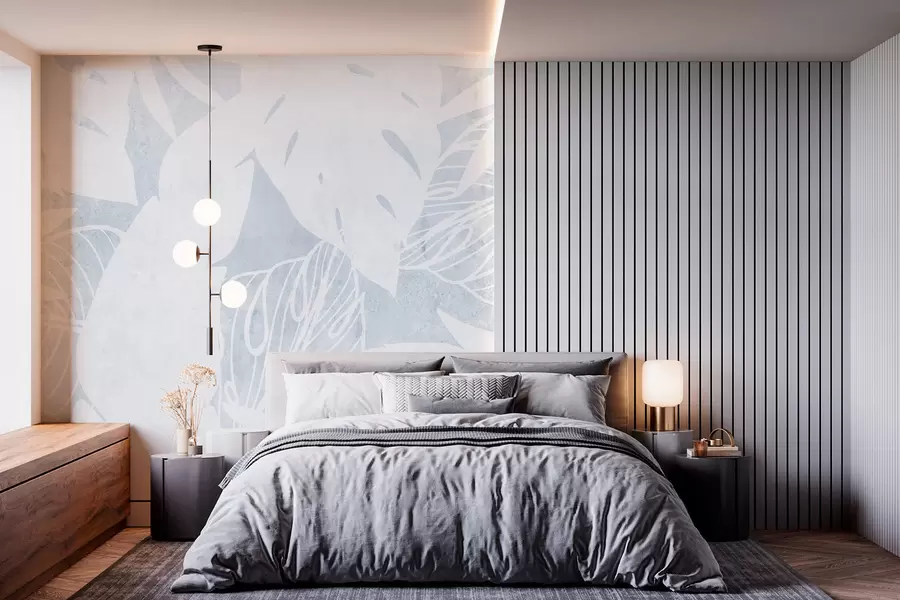 murais de parede Padrão floral abstrato w03270v1