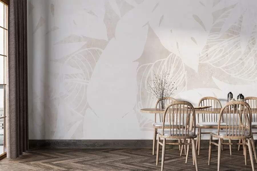 murais de parede Padrão vegetal abstrato w03270v2