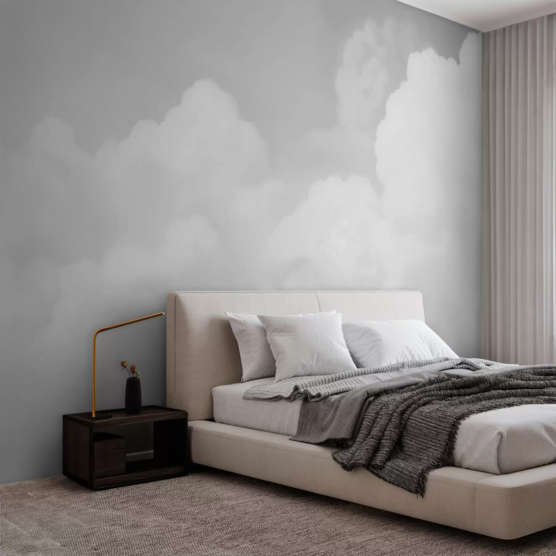 murais de parede Céu cinzento e nuvens w03301v3