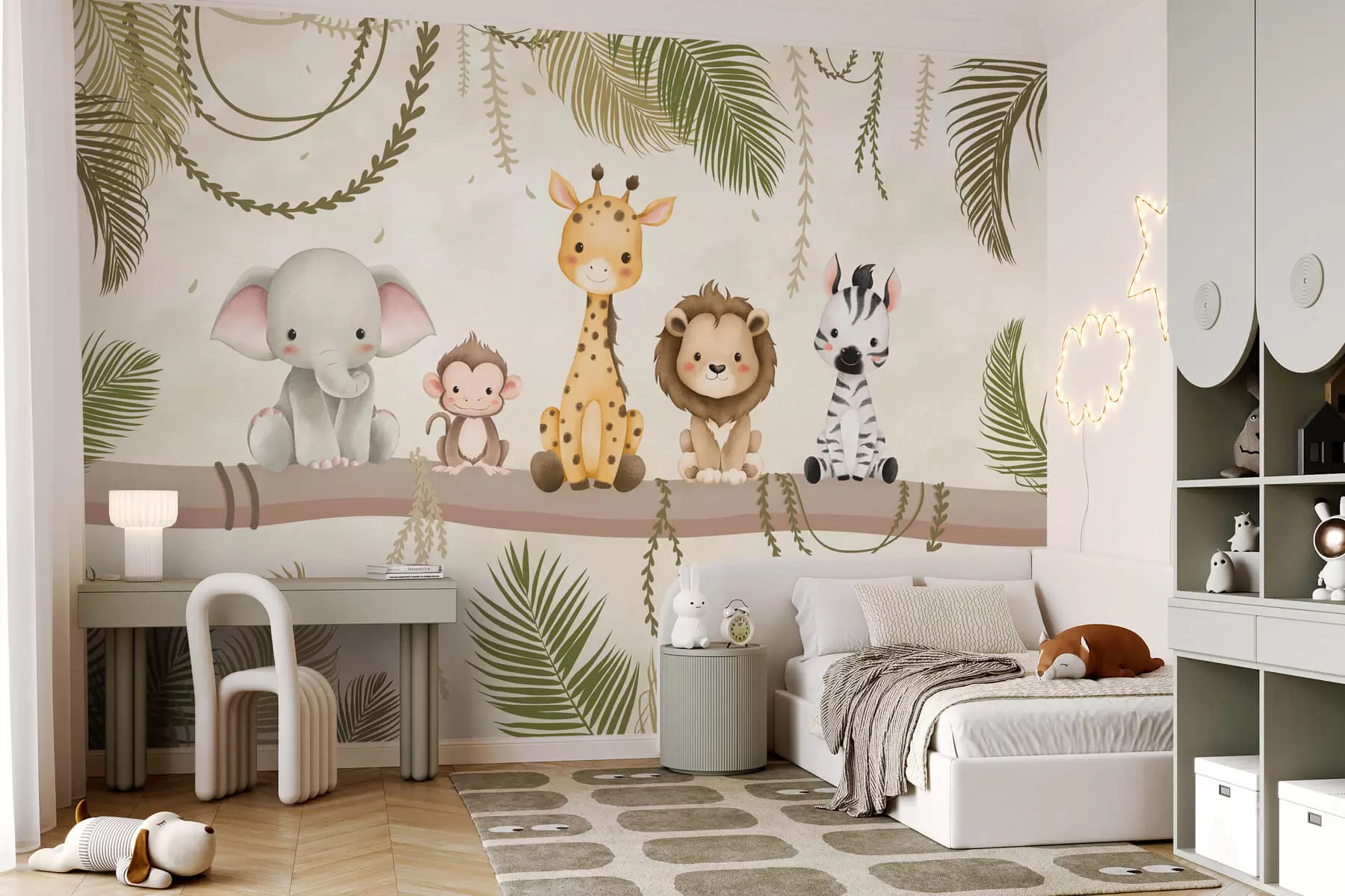 murais de parede Animais tropicais giros w03166
