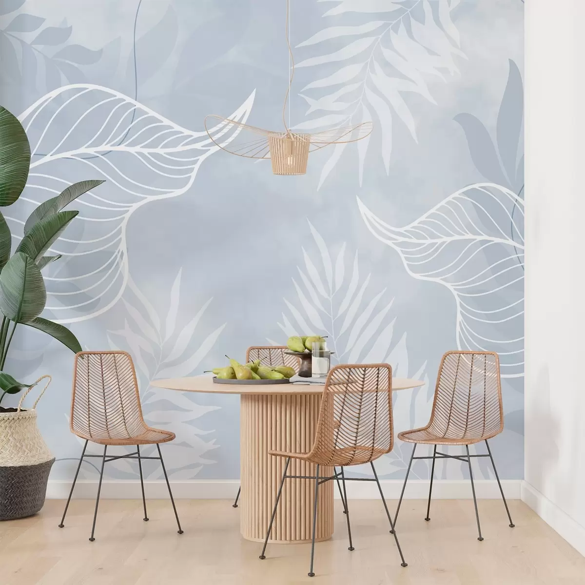 murais de parede Composição botânica linear w03235v1