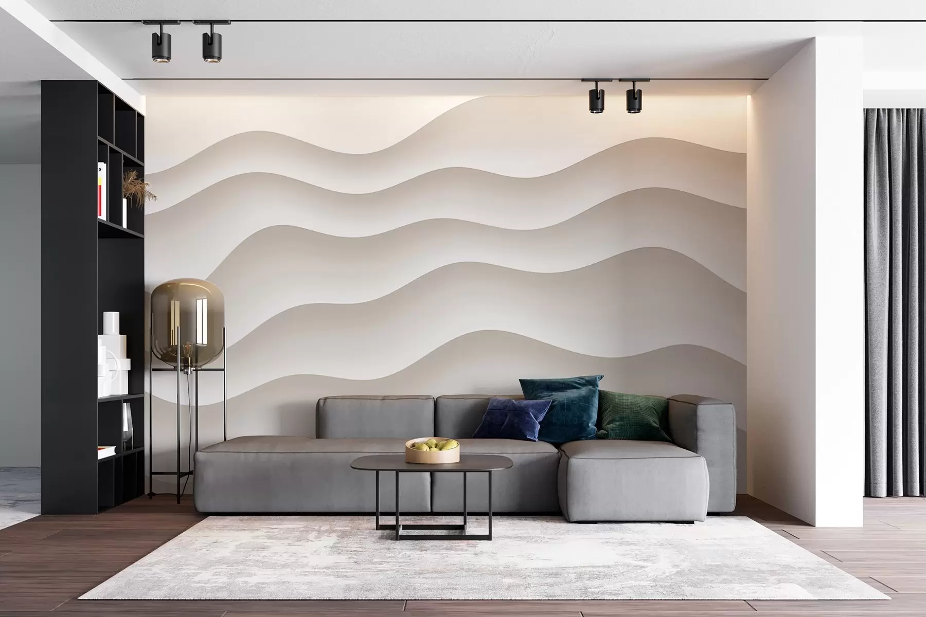 murais de parede Onda de areia de cor clara w08880