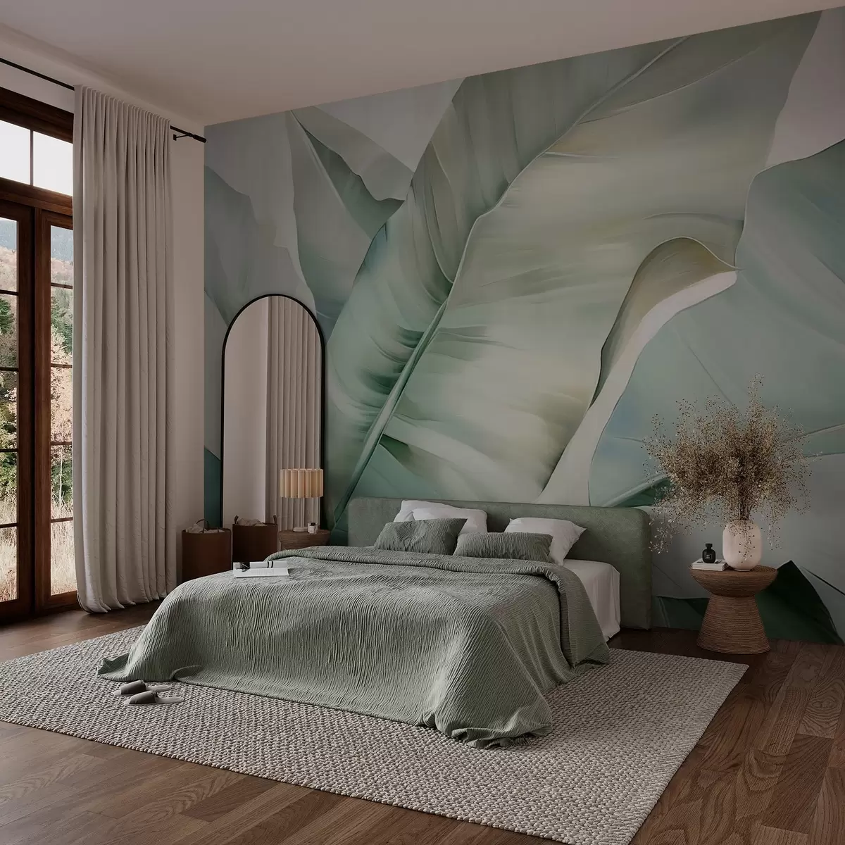 murais de parede Folhas abstractas w03354