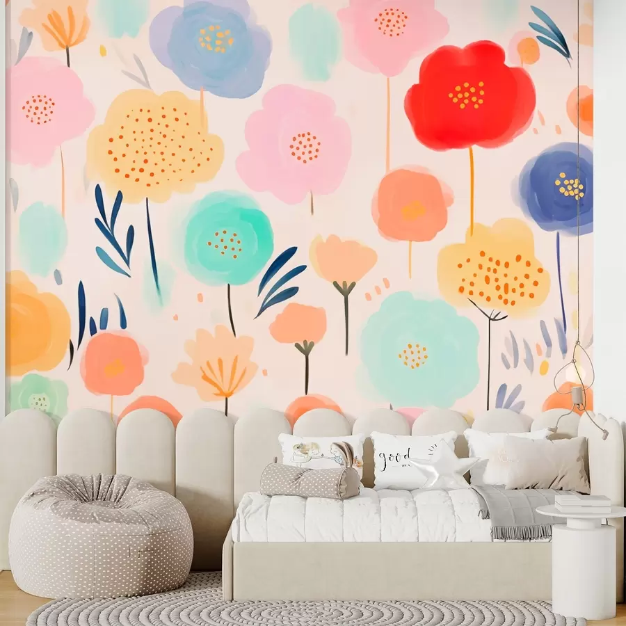 murais de parede Flores abstractas brilhantes w03373