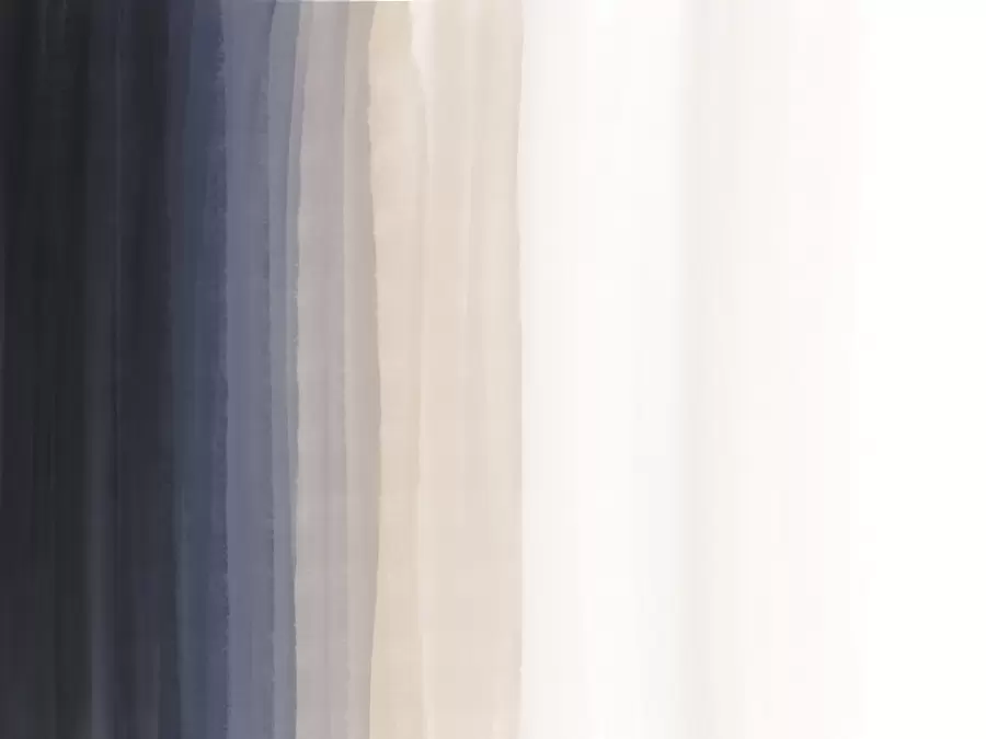 murais de parede Impressão abstrata minimalista em gradiente com riscas verticais de azul escuro, pêssego claro e branco  w08915v1