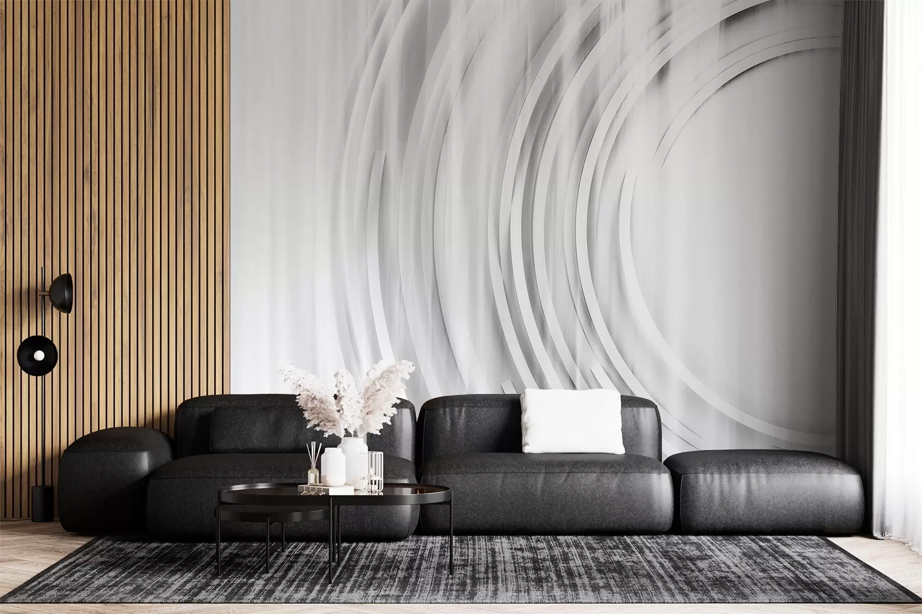 murais de parede Anéis caóticos abstractos w08929v2