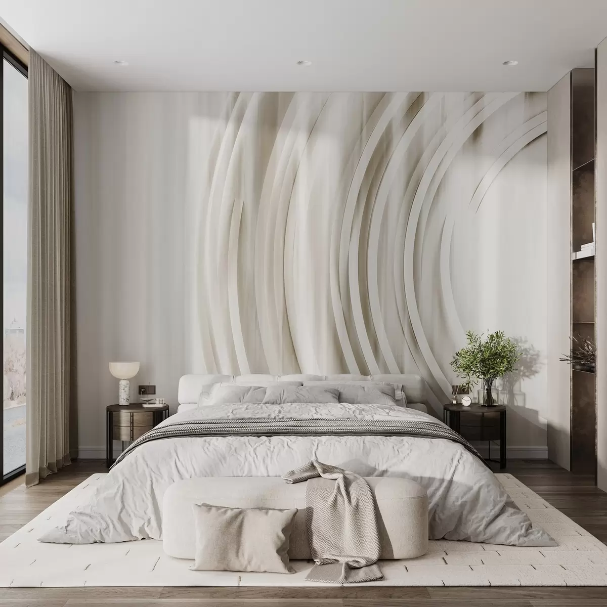 murais de parede Anéis caóticos abstractos w08929v3