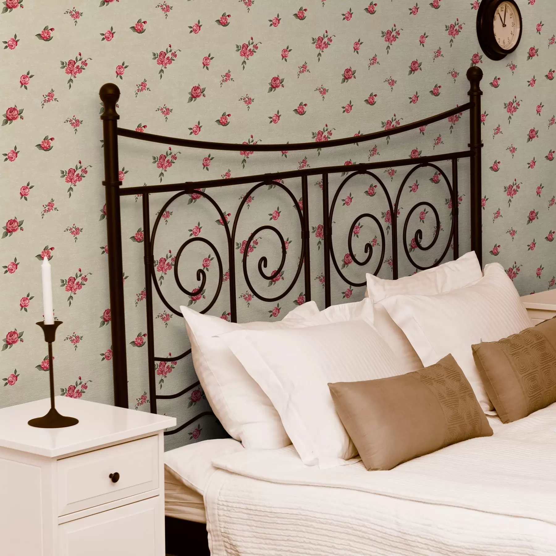 murais de parede Rosas sobre fundo claro a00039