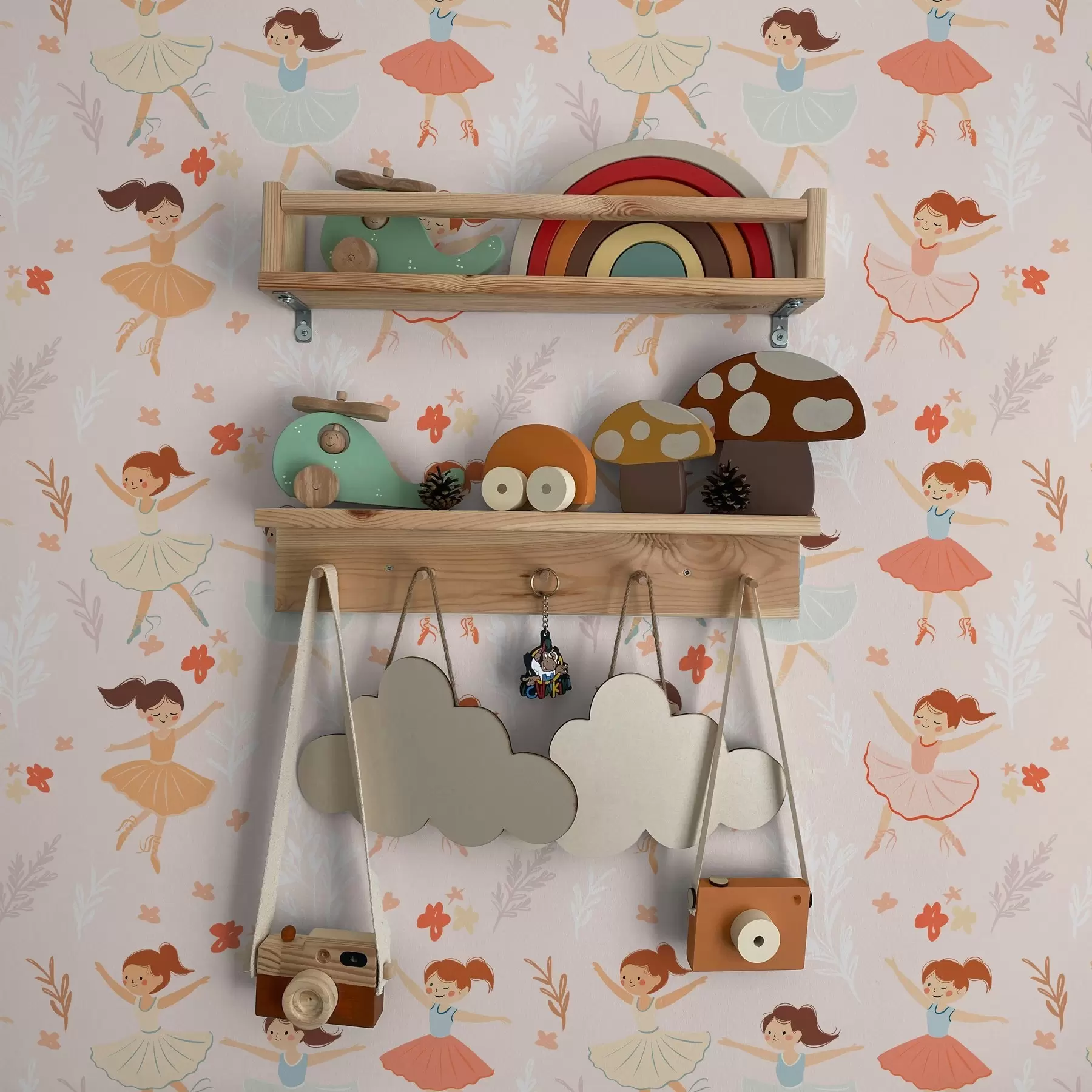 murais de parede Bailarinas com flores a00078