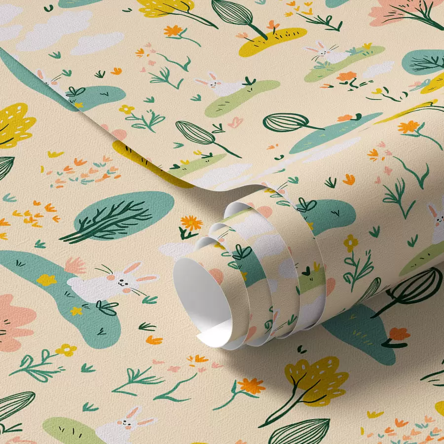 murais de parede Pequenas árvores e coelhos a00081