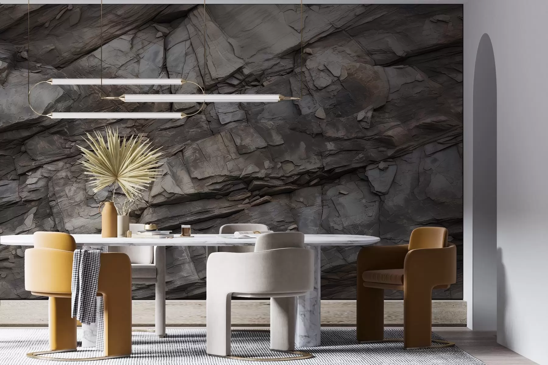 murais de parede Parede de pedra pintada w03554