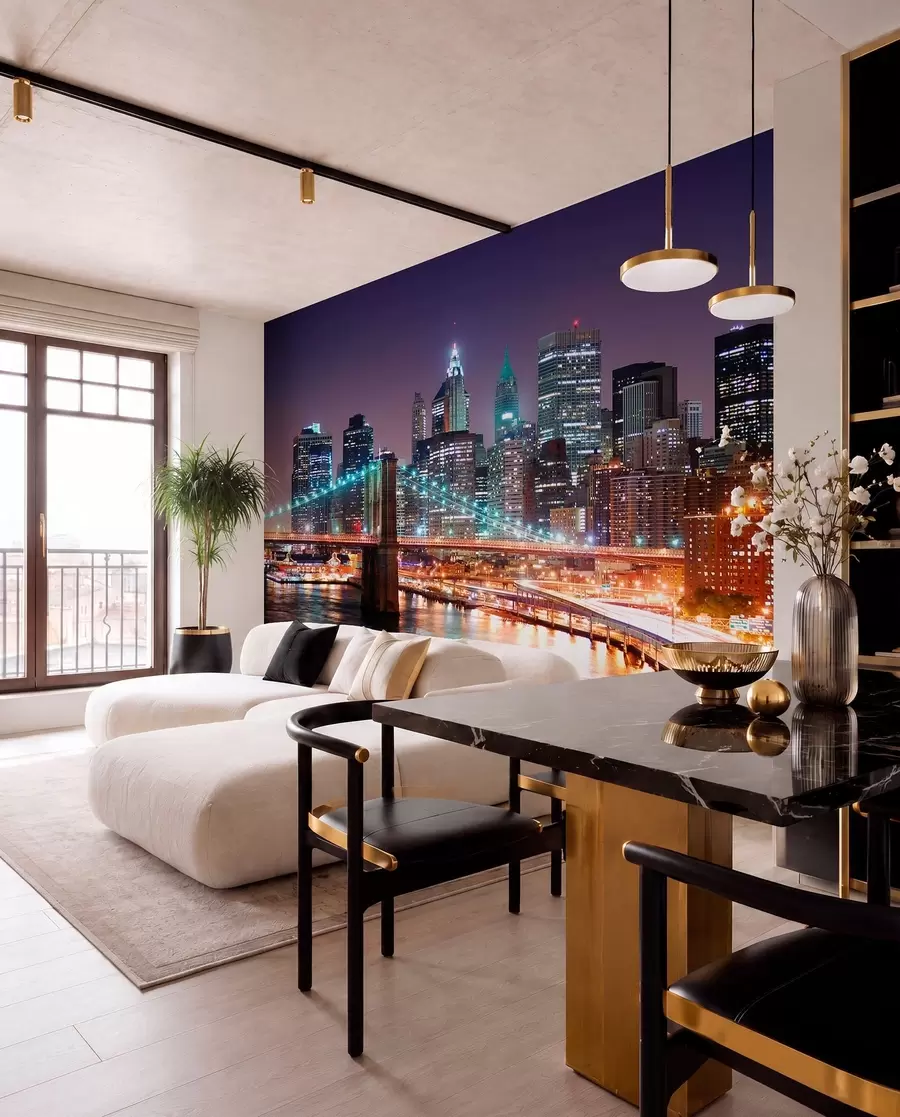 murais de parede Luzes da ponte de Brooklyn u57210