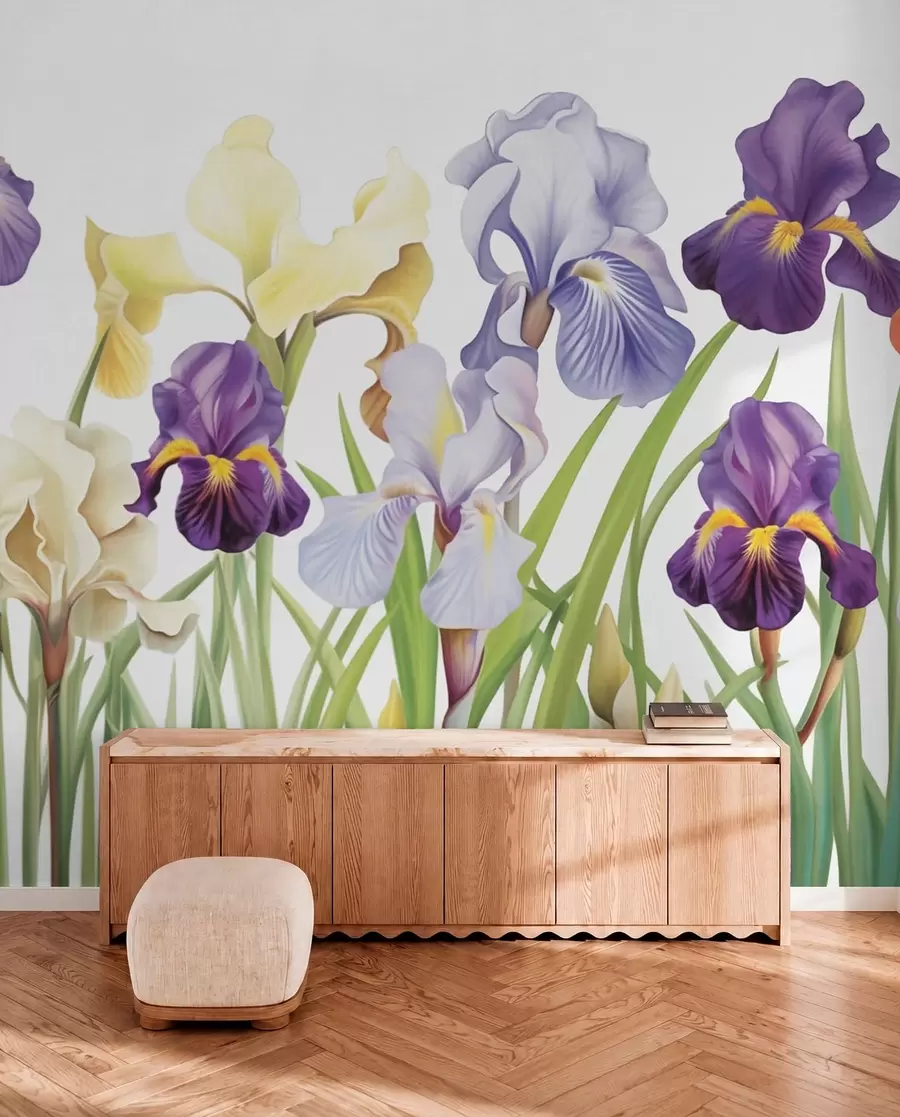 murais de parede Flores de íris w03641