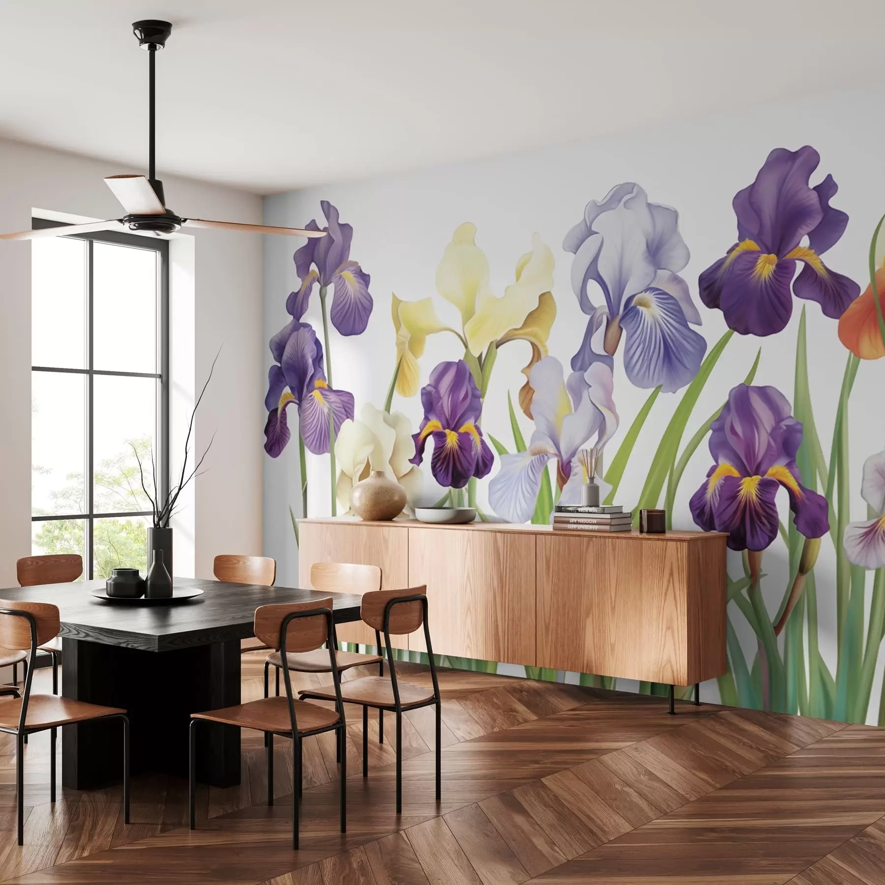 murais de parede Flores de íris w03641