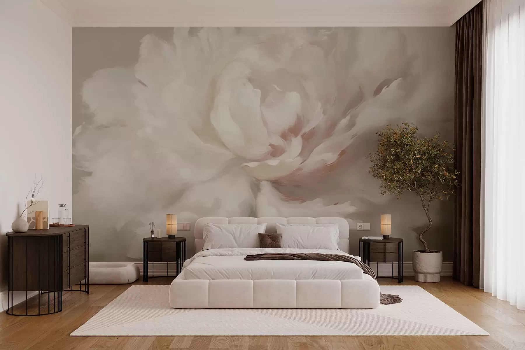 murais de parede Flor de peónia grande w03642