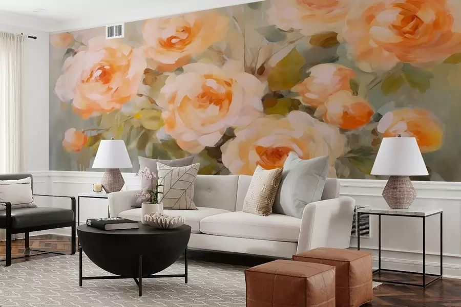 murais de parede Flores em estilo aguarela w03588