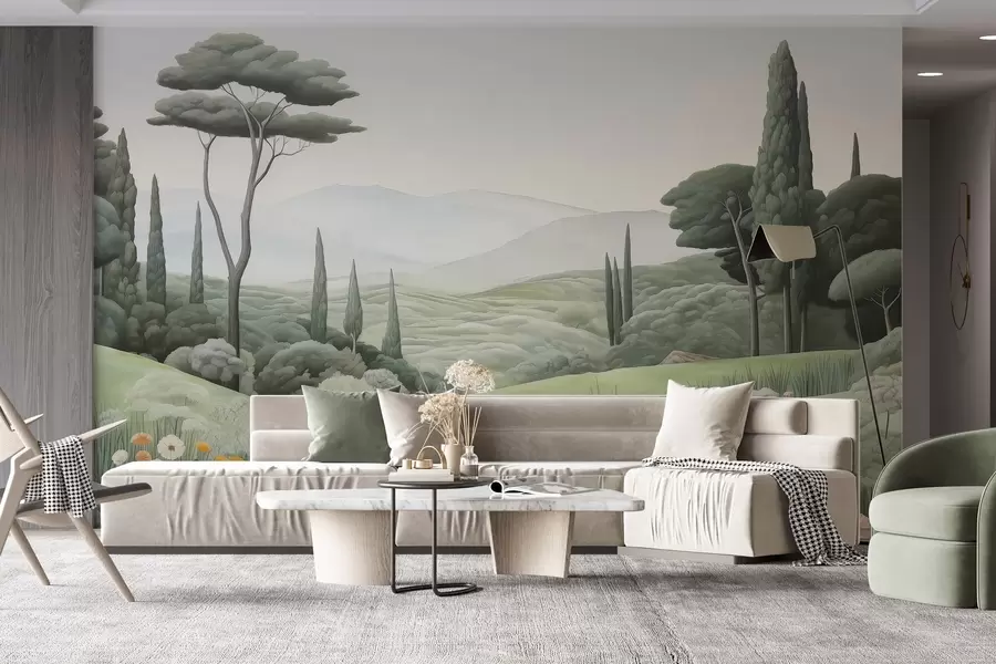 murais de parede Paisagem de aguarela w03659
