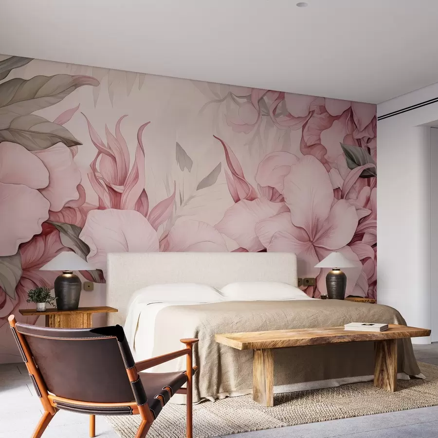 murais de parede Flores tropicais em aguarela w03661