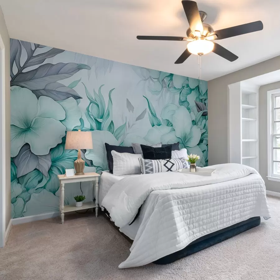 murais de parede Flores tropicais em aguarela w03661v1