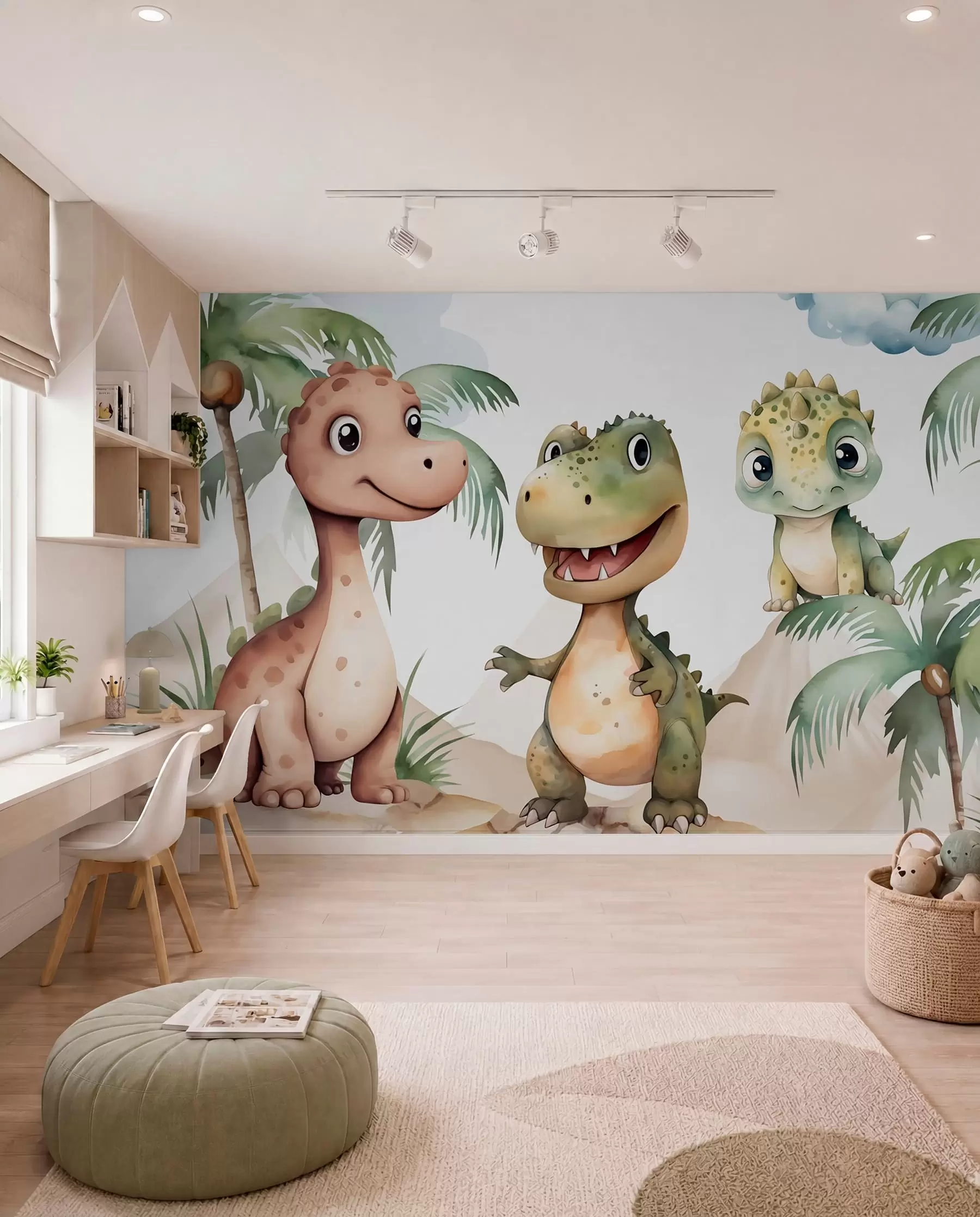 murais de parede Três pequenos dinossauros w03675