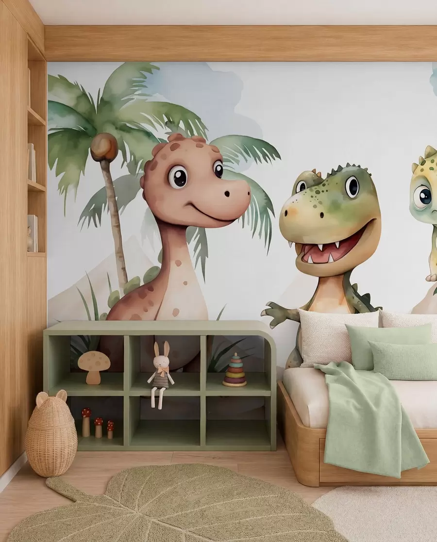 murais de parede Três pequenos dinossauros w03675