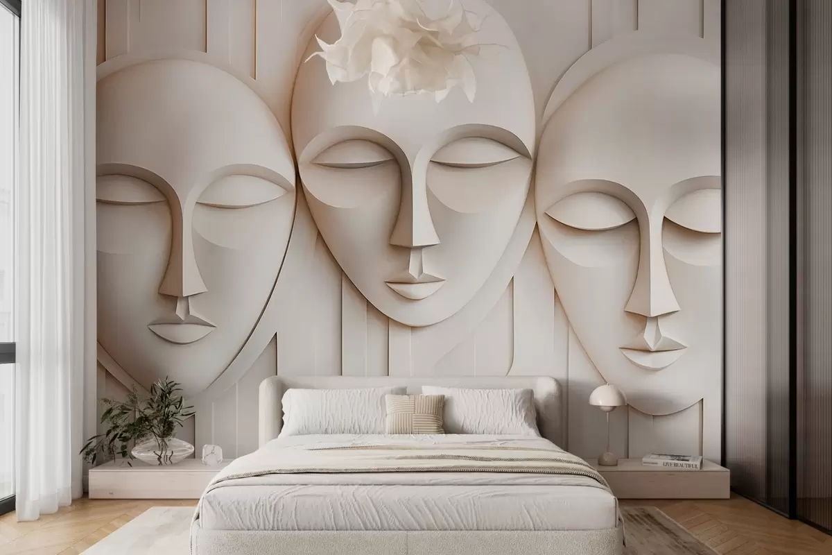 murais de parede Abstração de rostos w03733