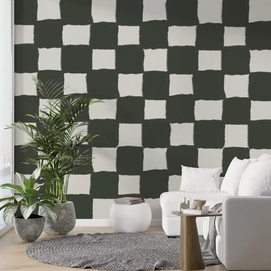 murais de parede Quadrados, grelha, padrão geométrico w03789v1