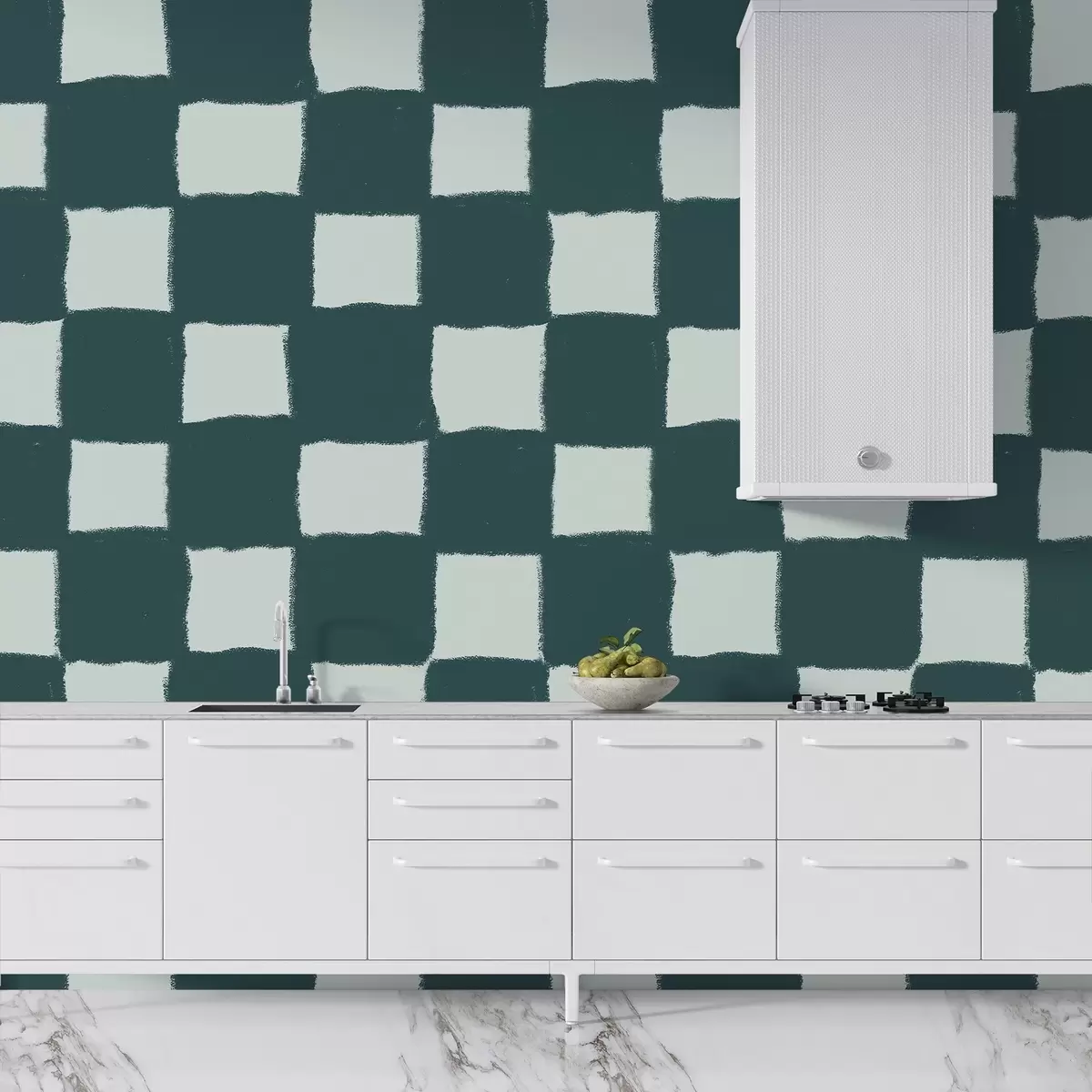 murais de parede Quadrados, grelha, padrão geométrico w03789v2