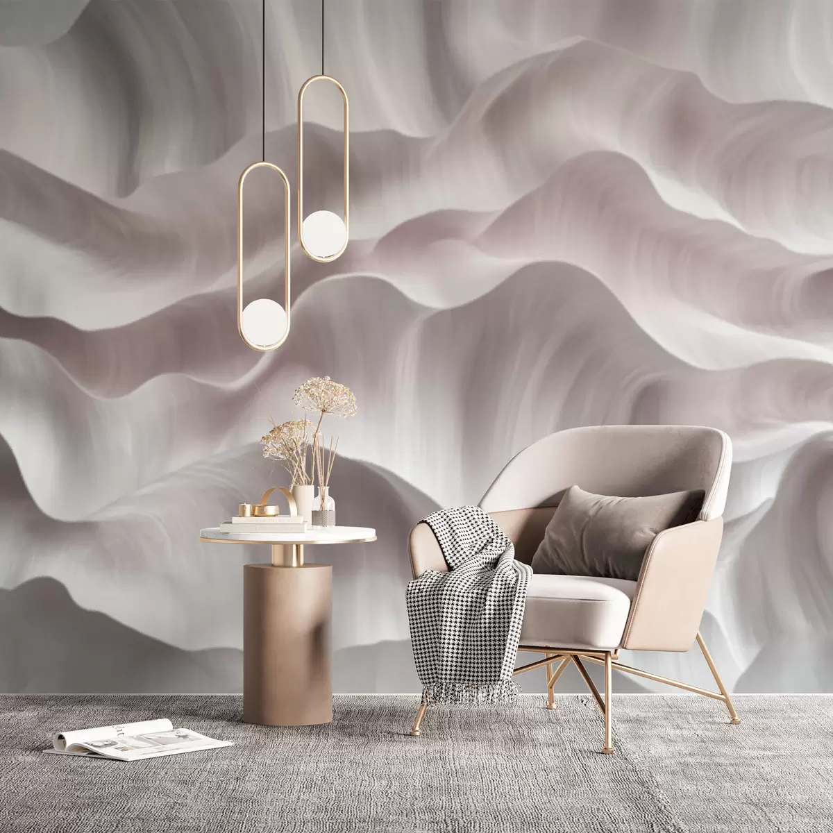 murais de parede Ondas abstractas w03750v3