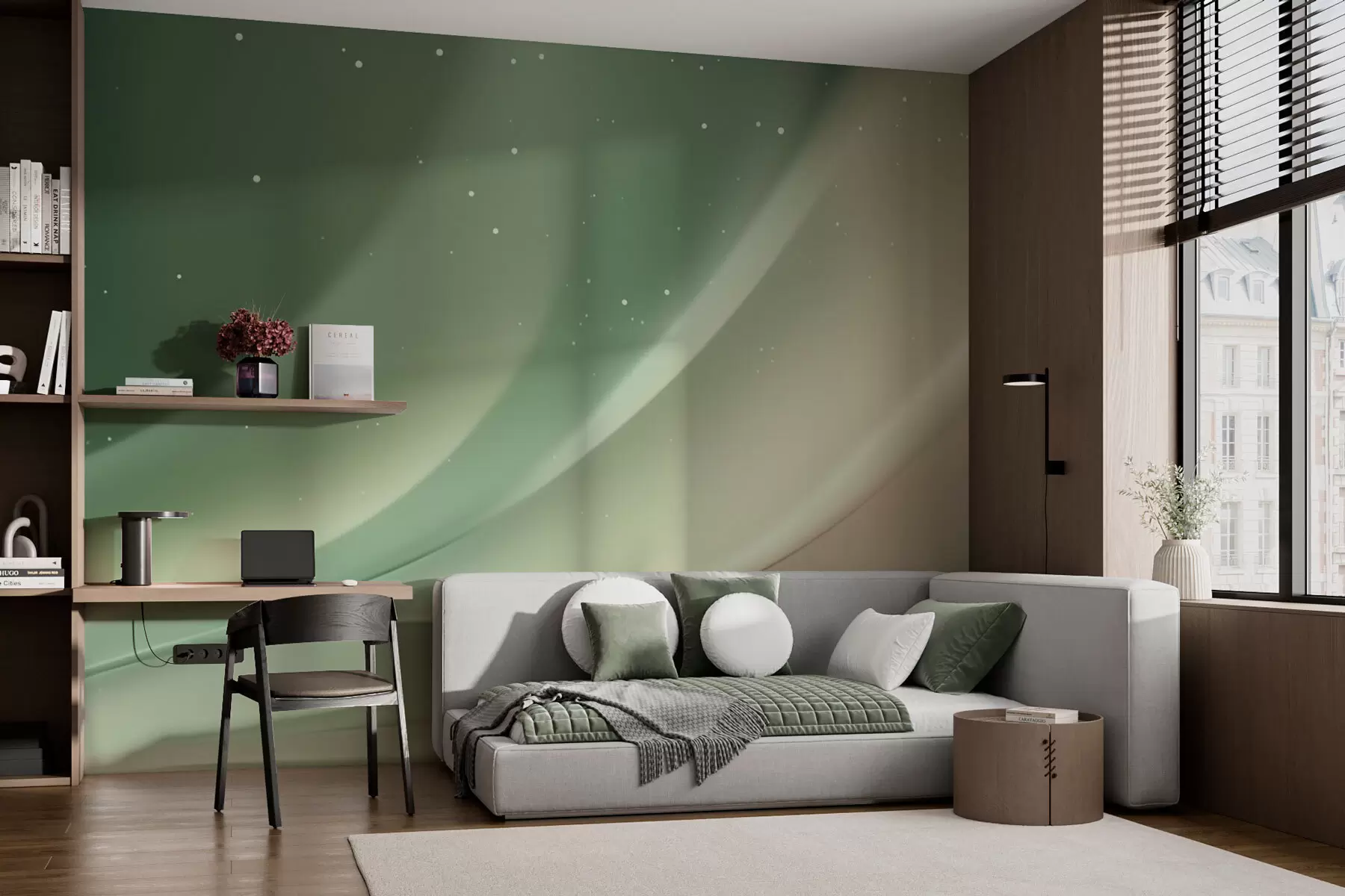 murais de parede Ondas abstractas Aurora w03751