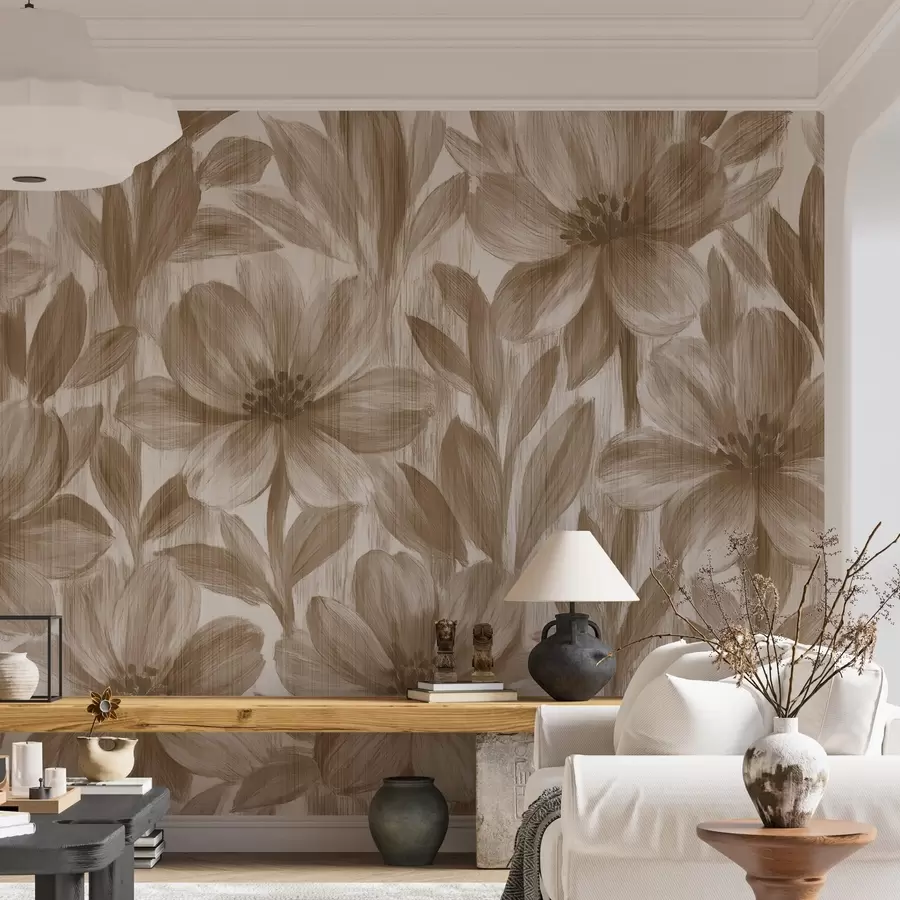 murais de parede Flores elegantes em aguarela w03821v1