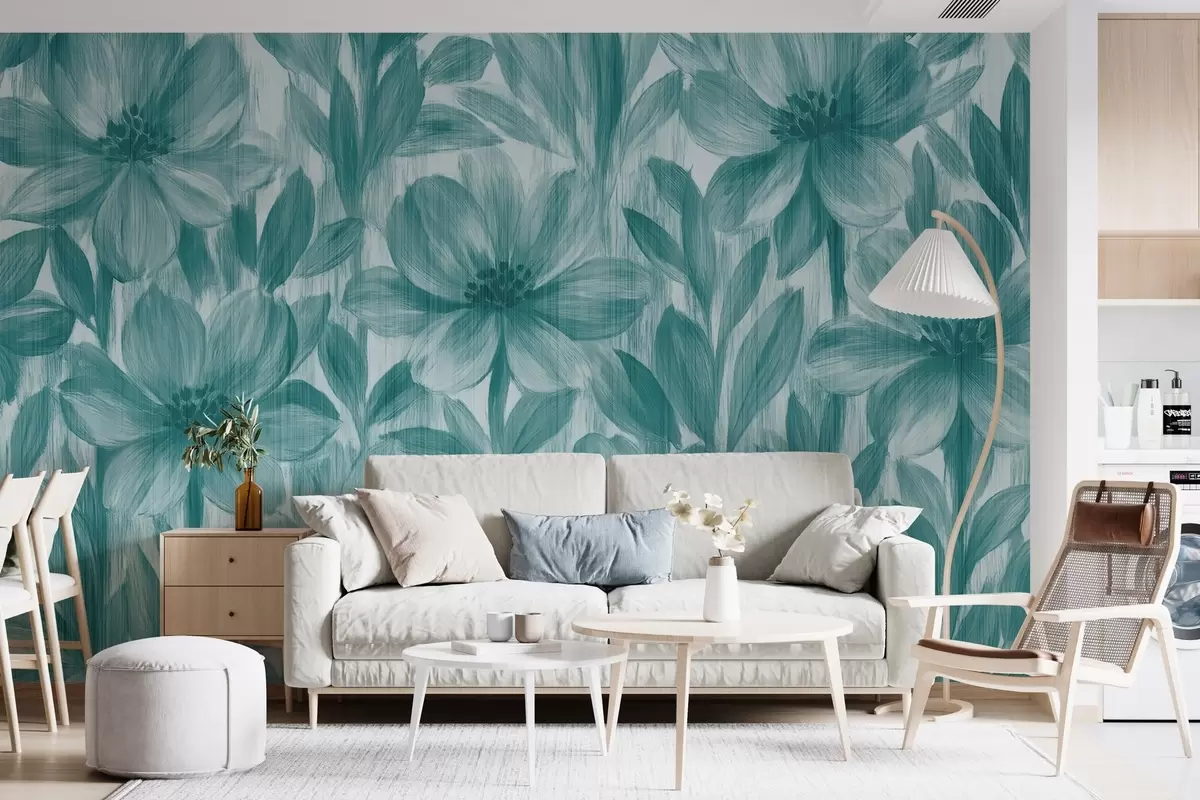 murais de parede Flores elegantes em aguarela w03821v2