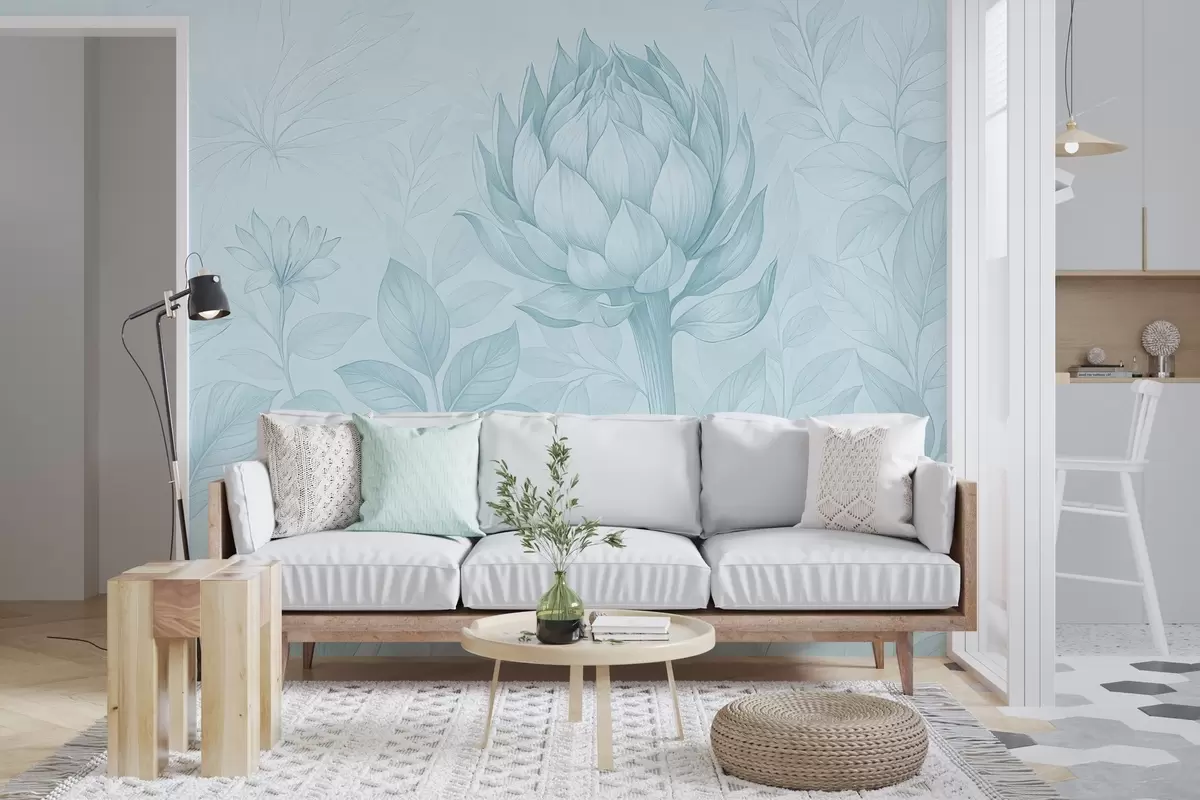 murais de parede Um bouquet delicado de várias plantas w03825v1