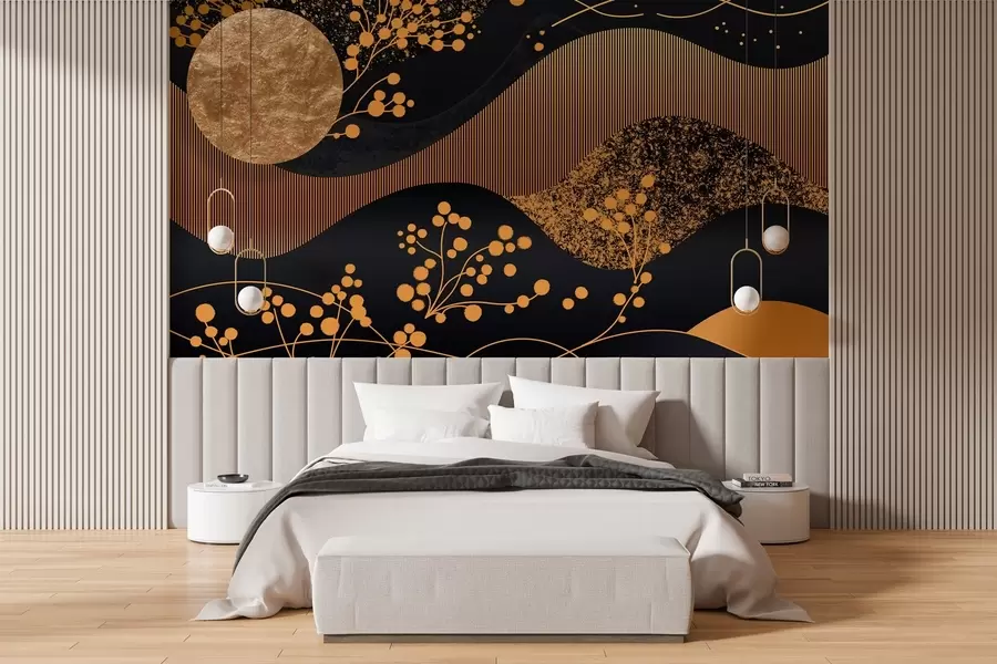 murais de parede fabulosa noite estrelada em estilo abstrato w03764