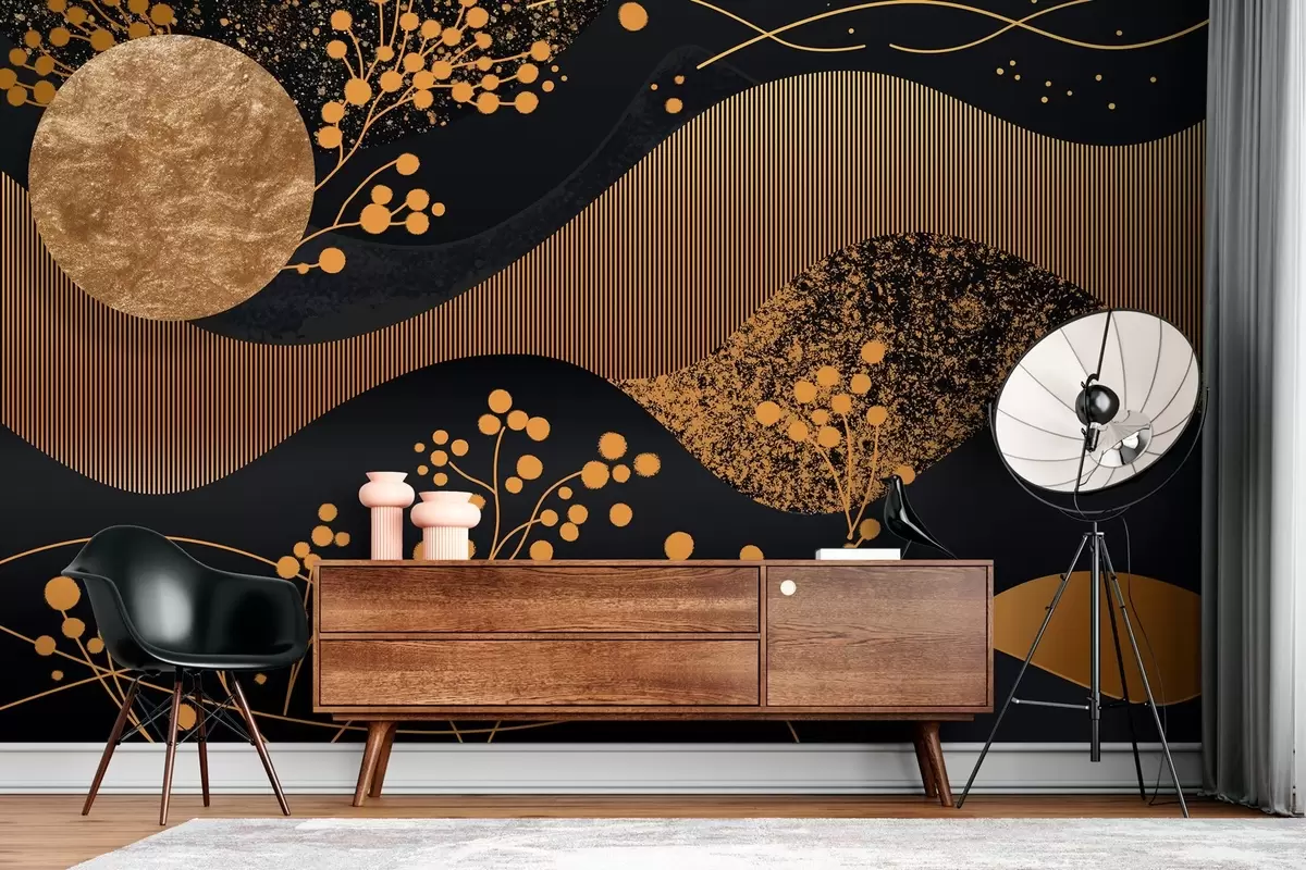 murais de parede fabulosa noite estrelada em estilo abstrato w03764