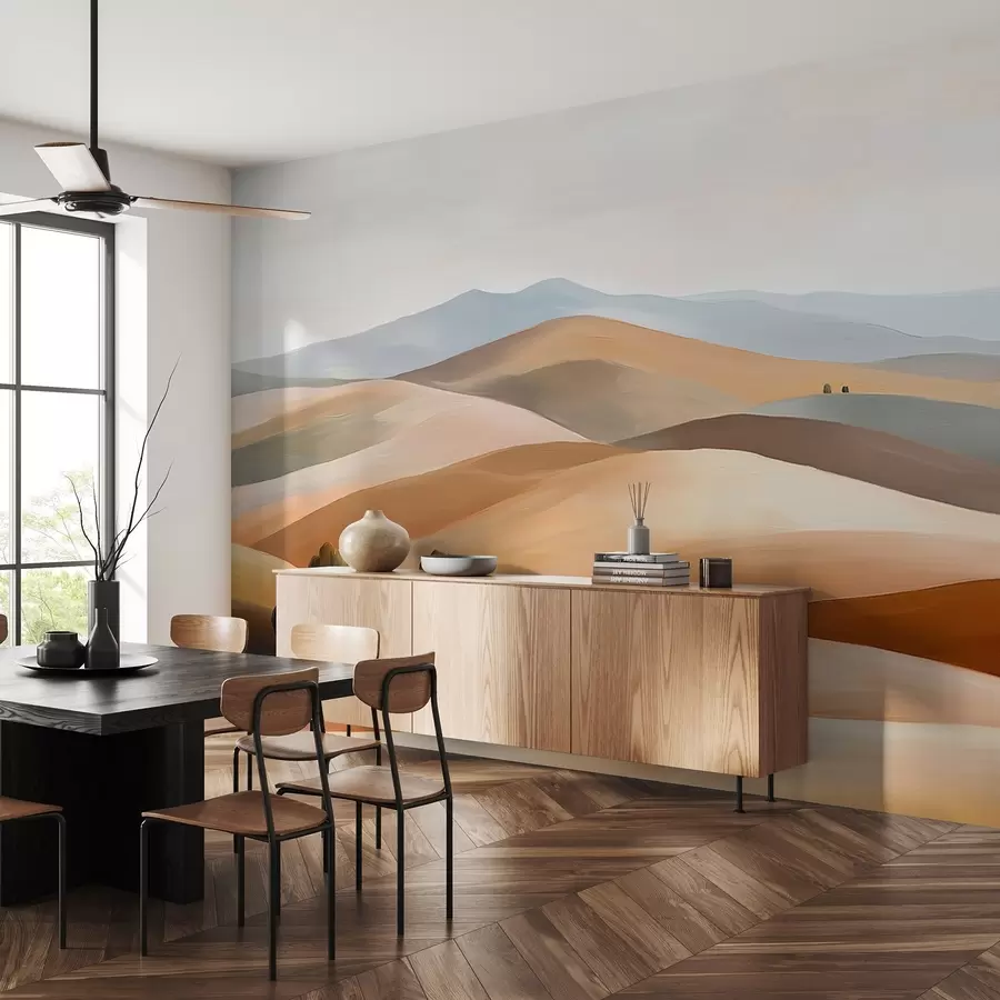 murais de parede Paisagens com árvores, Toscana, cores naturais, estilo óleo w03880