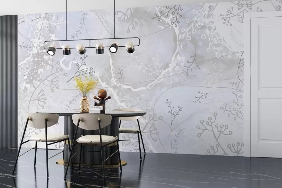 murais de parede Desenho botânico em estilo vetorial w03876