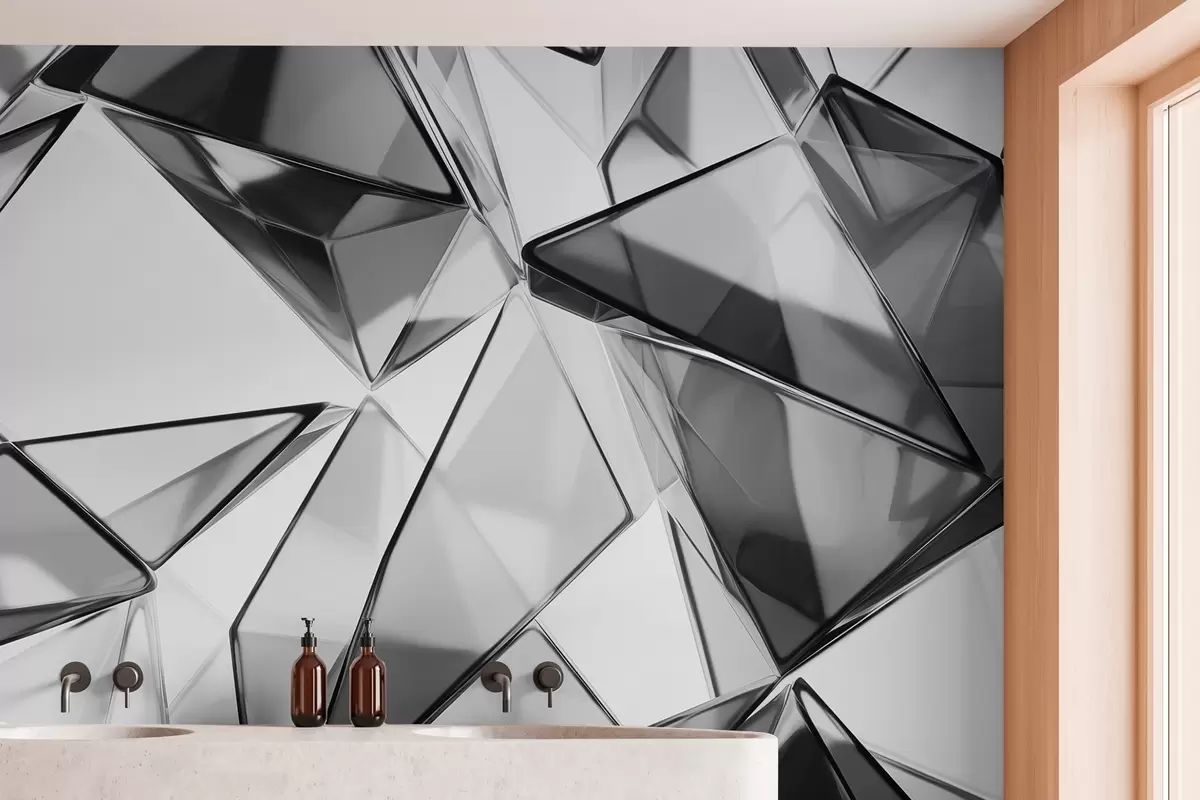 murais de parede Abstração prismática w03903