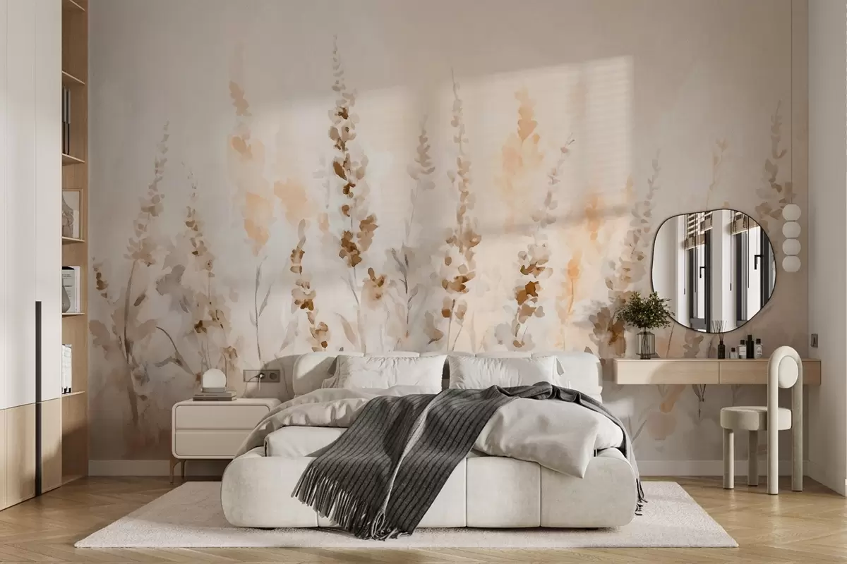 murais de parede Campo de lavanda vintage w09069v2