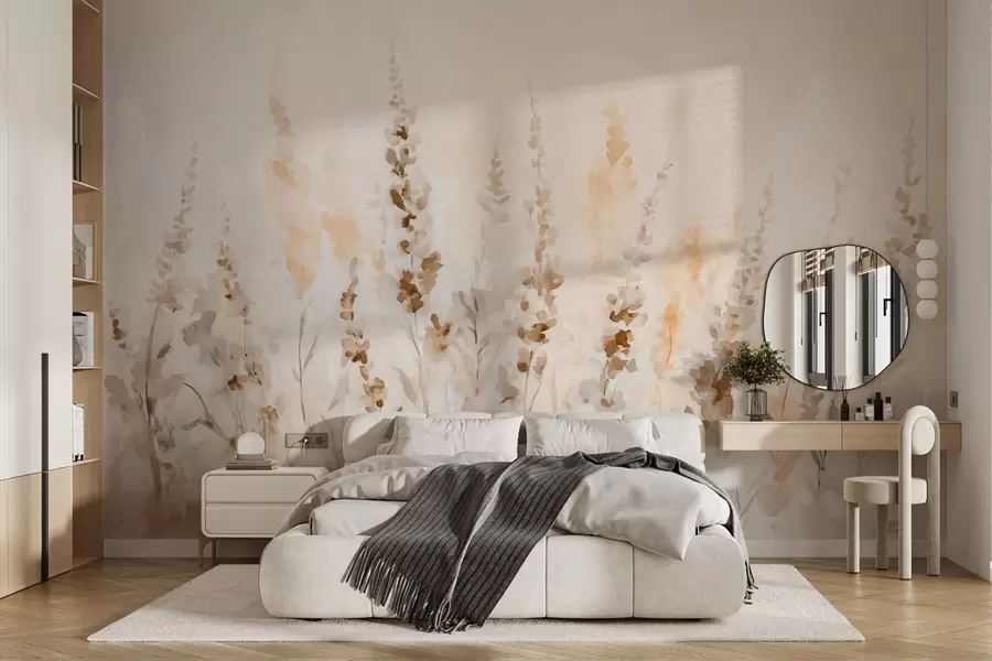 murais de parede Campo de lavanda vintage w09069v2