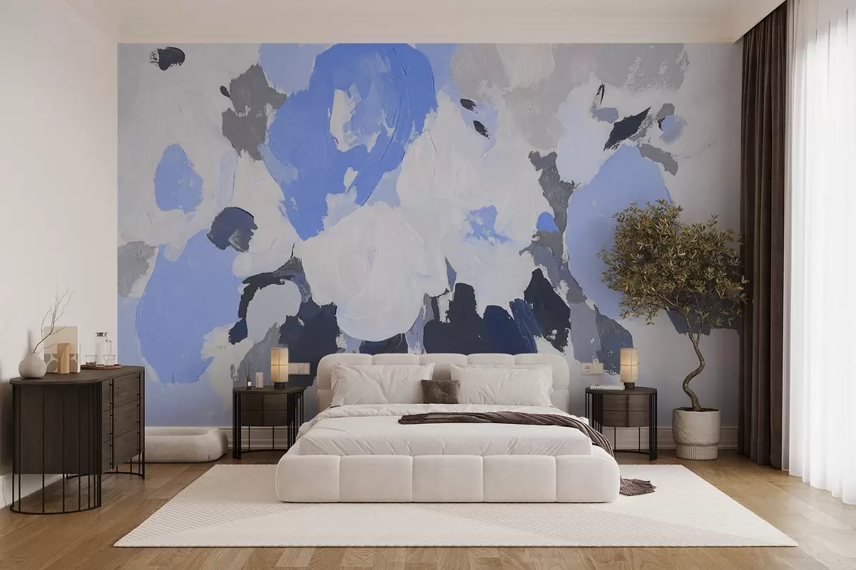 murais de parede Flores abstractas em acrílico w09070v2