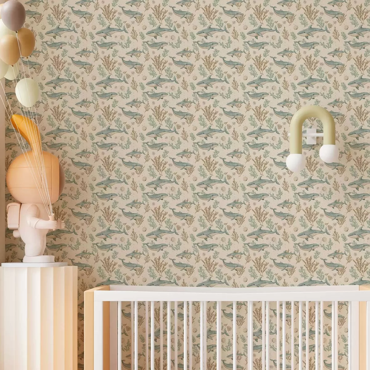 Papel de parede Baleias sobre um fundo branco a00117