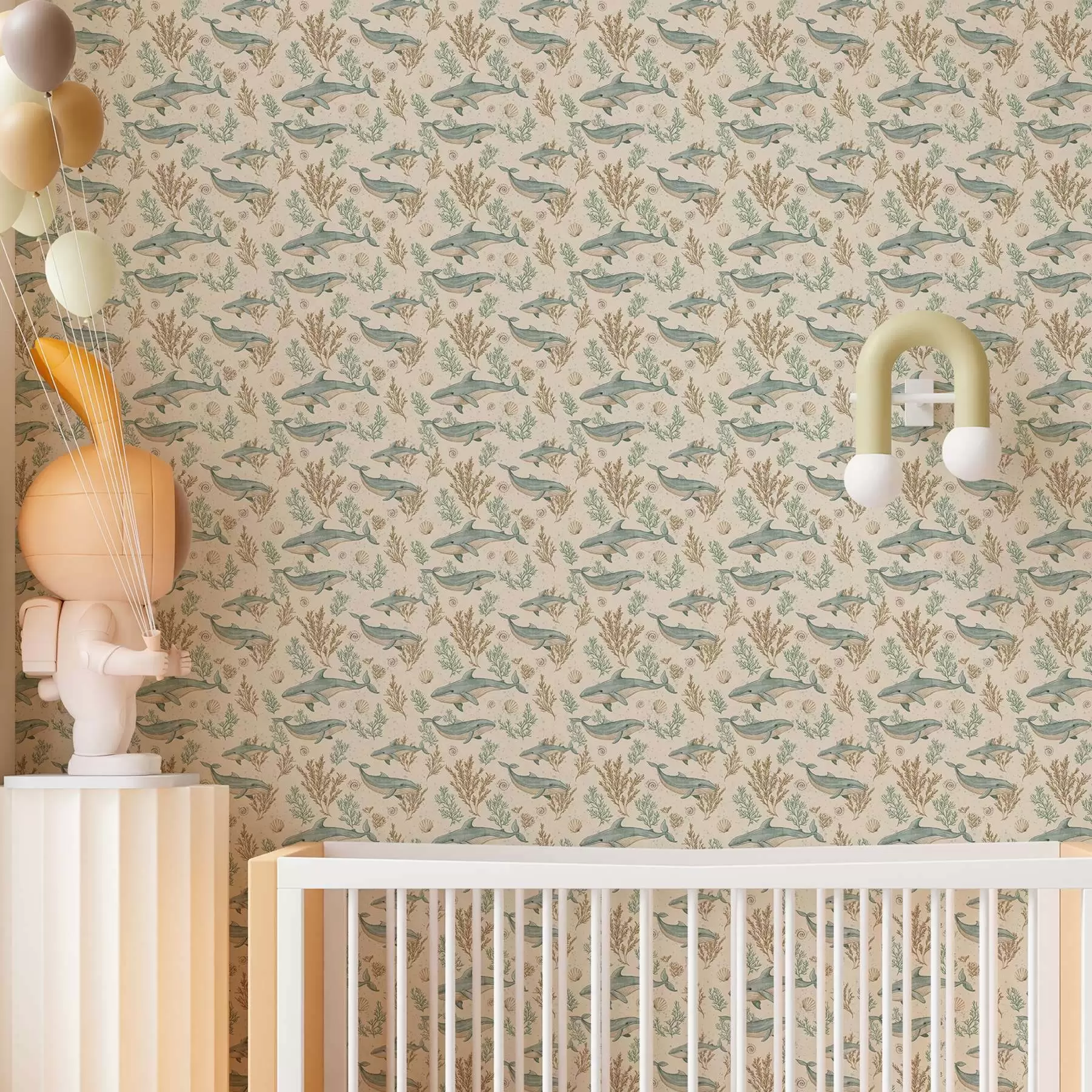 murais de parede Baleias sobre um fundo branco a00117