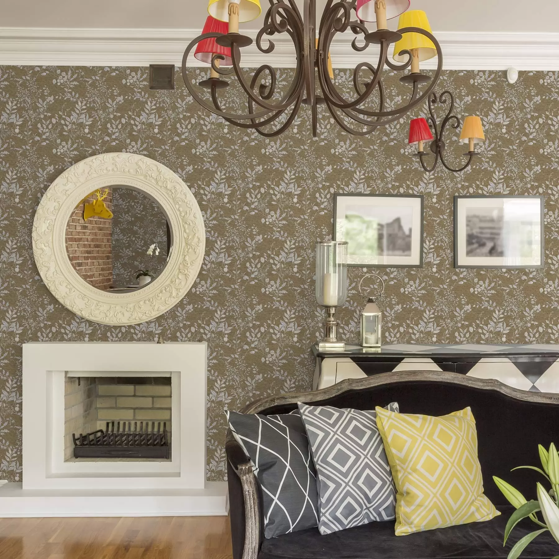 murais de parede Plantas e ramos brancos a00166v1