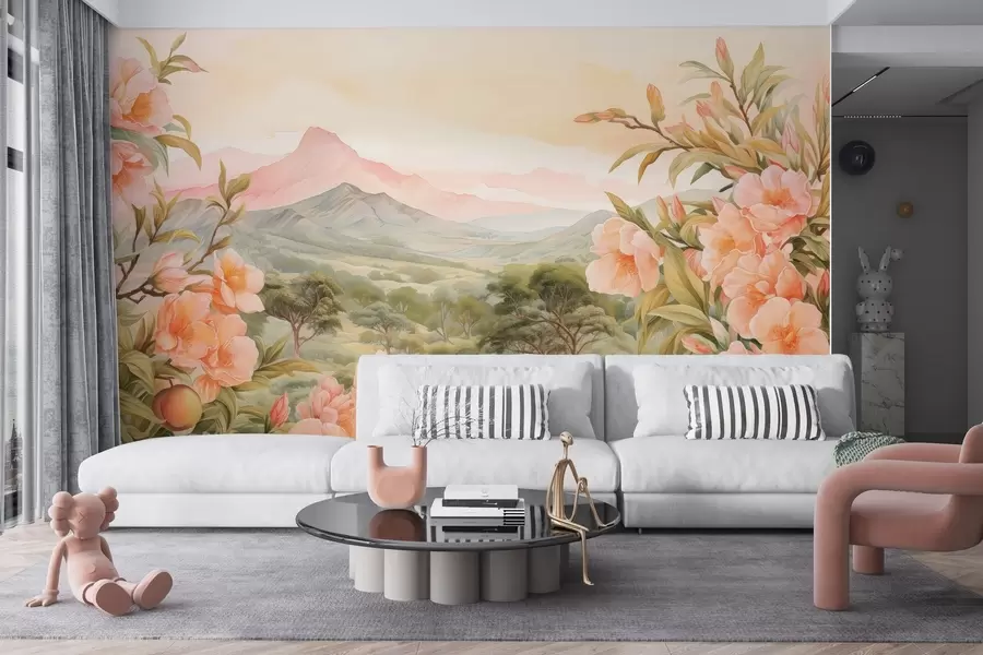 murais de parede Vista da montanha w03967
