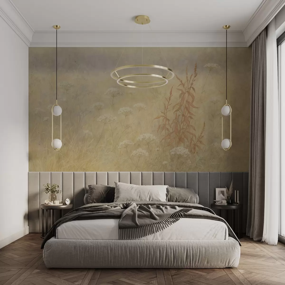 murais de parede Campo de aguarela w03972